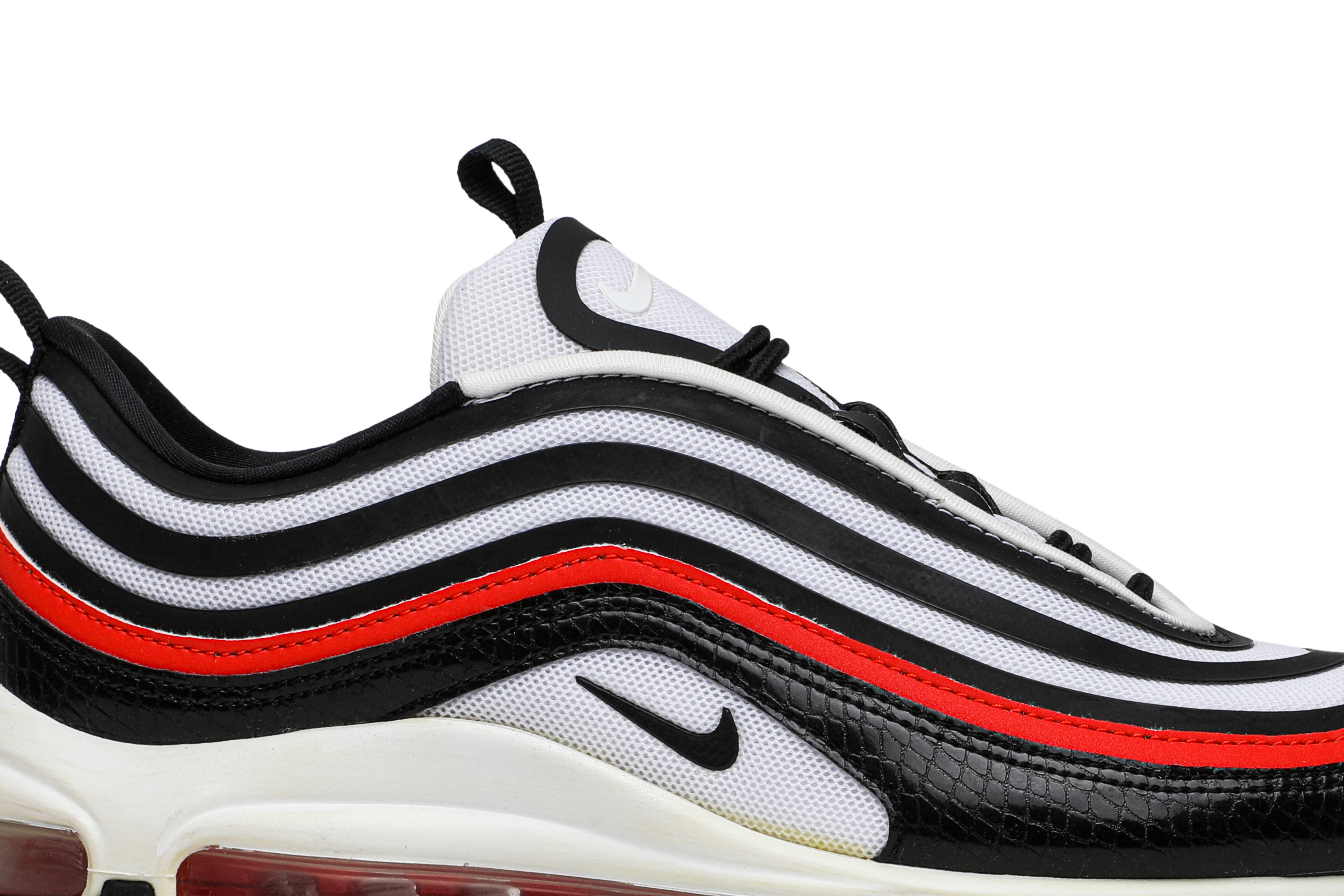 Order (W) 나이키 에어맥스 97 울트라 17 블랙 화이트 하바네로 레드 AH6806-005