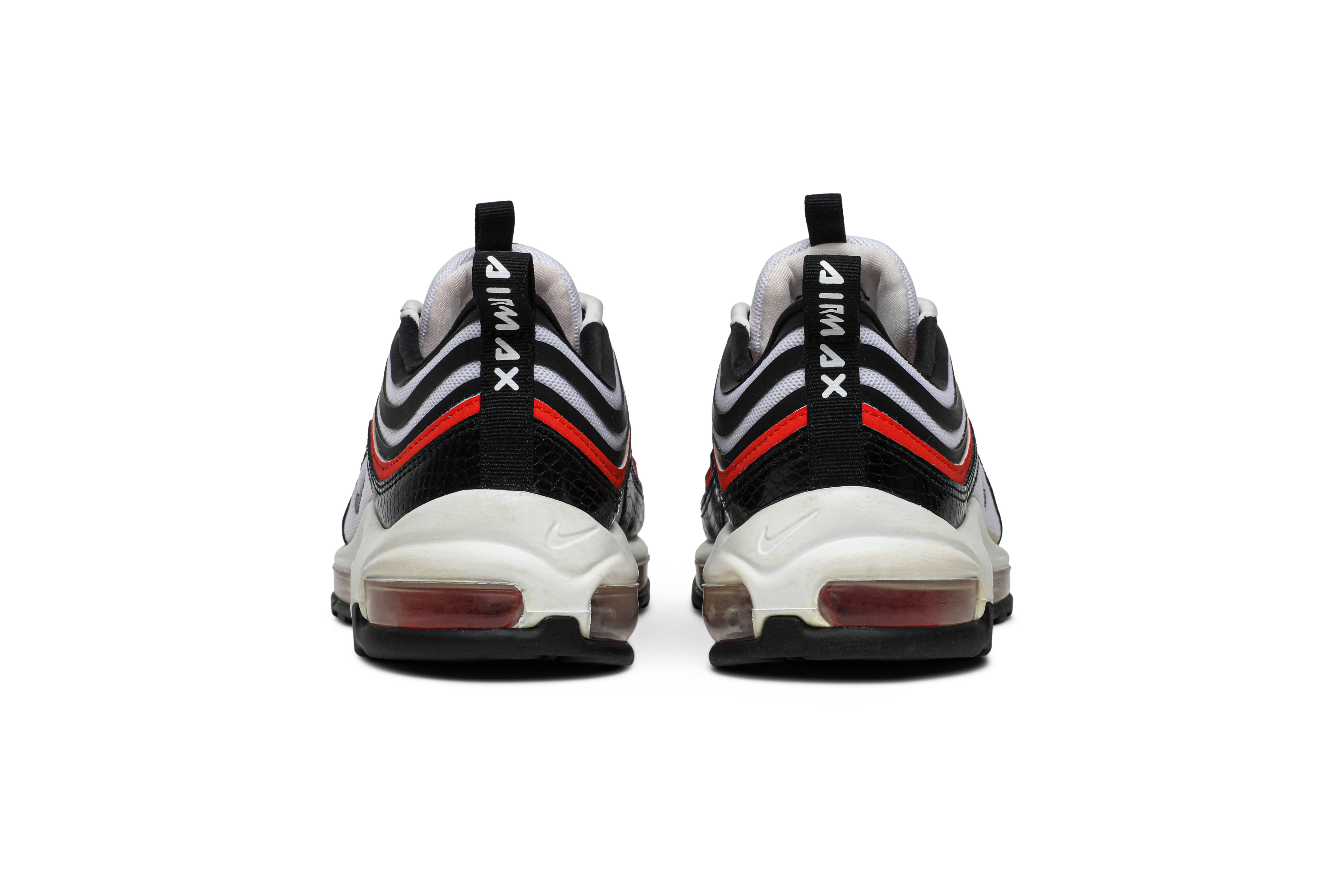 Details for (W) 나이키 에어맥스 97 울트라 17 블랙 화이트 하바네로 레드 AH6806-005