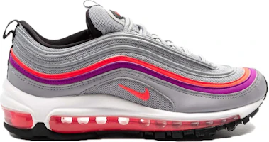 (Women) Nike Air Max 97 Wolf Grey Solar Red Vivid Purple 921733-009 (Women) Nike Air Max 97 Wolf Grey Solar Red Vivid Purple 921733-009