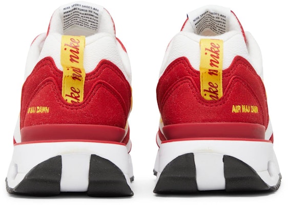 (W) Nike Air Max Dawn 'Rojo Gimnasio y Azufre Vivo' DQ8595-600 Details for (W) Nike Air Max Dawn 'Rojo Gimnasio y Azufre Vivo' DQ8595-600