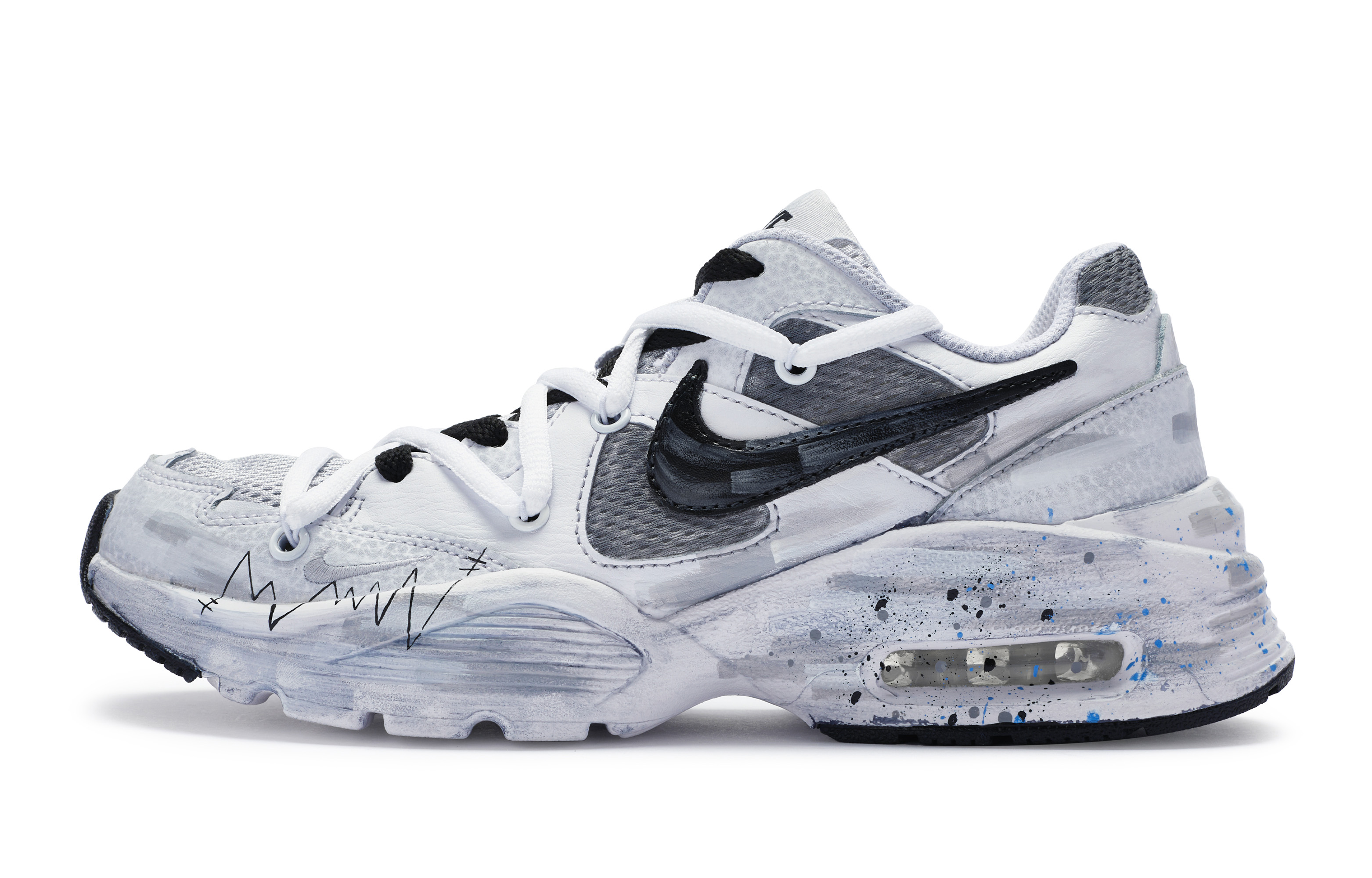 Buy 【定製球鞋】Nike Air Max Fusion 811制造 霧白 戶外高街 小眾高級 百搭 防滑耐磨 低幫 跑步鞋 女款 白灰
