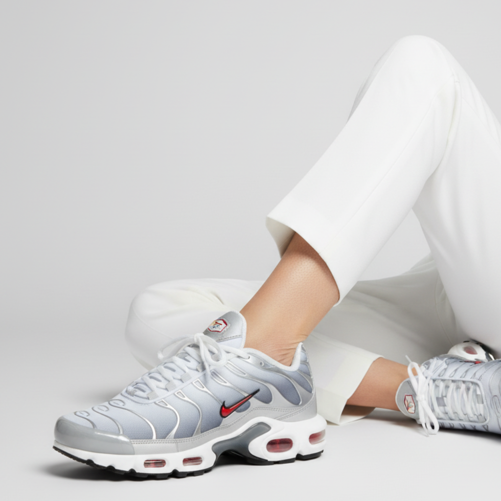 Order (W) Nike Air Max Plus 'Perak Metalik Merah Universitas' HM9654-001