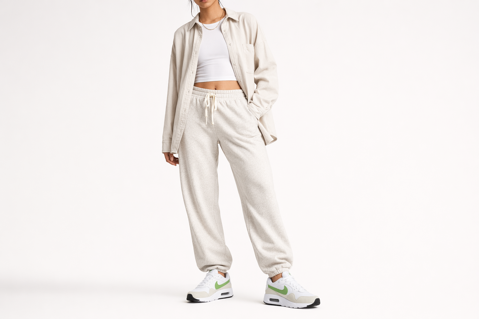 Order 耐吉 Air Max SC 耐磨透氣 低幫 跑步鞋 女款 白綠