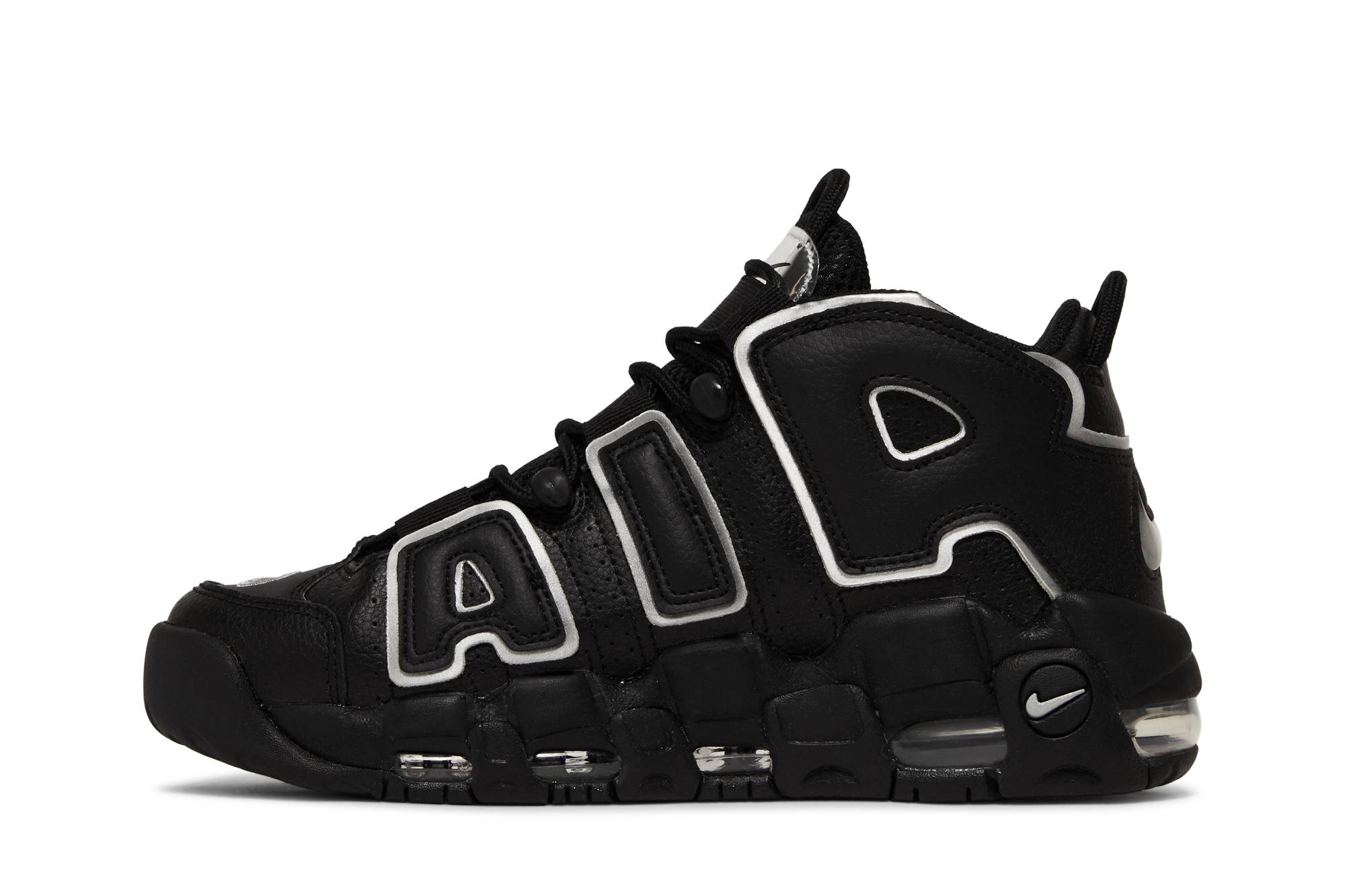 Lookbook (W) Nike Air More Uptempo 'Negro Plata Metálica' DQ0839-001
