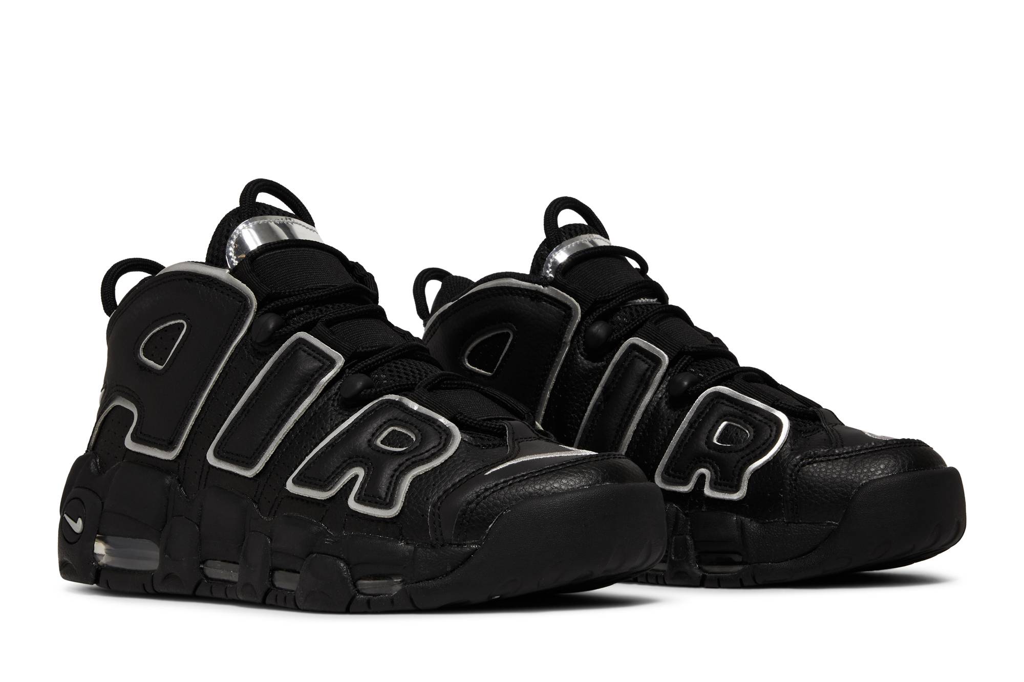 Cheap (W) Nike Air More Uptempo 'Negro Plata Metálica' DQ0839-001