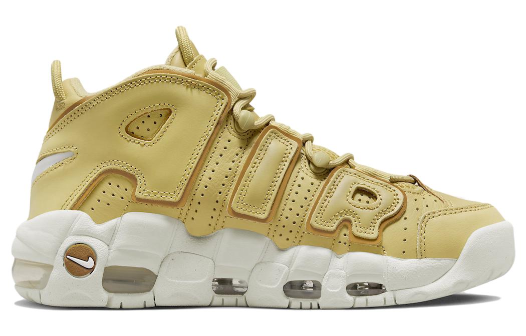 Order Nike Air More Uptempo “Buff Gold“ 耐磨透氣 中幫 復古籃球鞋 男款 黃白