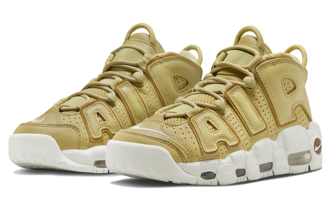 Lookbook Nike Air More Uptempo “Buff Gold“ 耐磨透氣 中幫 復古籃球鞋 男款 黃白