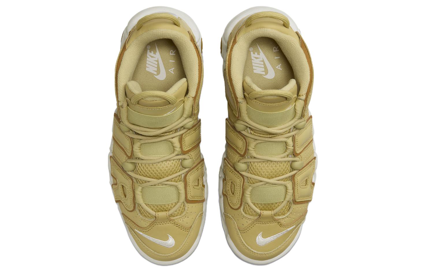 Shop Nike Air More Uptempo “Buff Gold“ 耐磨透氣 中幫 復古籃球鞋 男款 黃白
