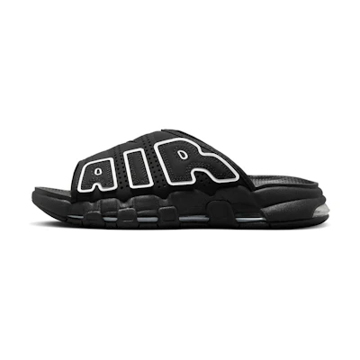 (W) Nike Air More Uptempo Slide 'Black White'