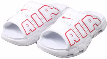 (W) Nike Air More Uptempo Slide 'Blanco Rojo Universidad' FD9885-100 Lookbook (W) Nike Air More Uptempo Slide 'Blanco Rojo Universidad' FD9885-100