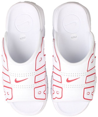 (W) ナイキ エア モア アップテンポ スライド 白/赤 FD9885-100 Shop (W) ナイキ エア モア アップテンポ スライド 白/赤 FD9885-100