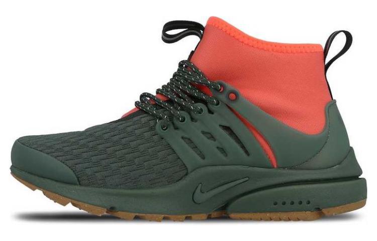 (Women) Nike Air Presto Mid Utility Vintage Green Hyper Orange AA0674-300