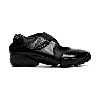 (W) Nike Air Rift Black Metallic Silver