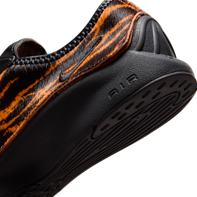 Cheap (Women) Nike Air Superfly LX Pony Hair Leather Sneakers Alpha Orange/Black HQ9148-800