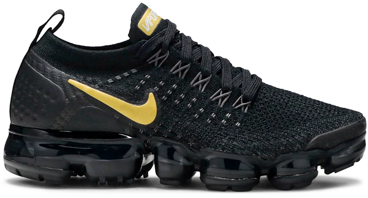 Women Nike Air VaporMax 2 Black Metallic Gold 942843 012