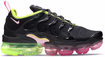 (Women) Nike Air VaporMax Plus Black Pink Rise Volt CI6160-001 (Women) Nike Air VaporMax Plus Black Pink Rise Volt CI6160-001