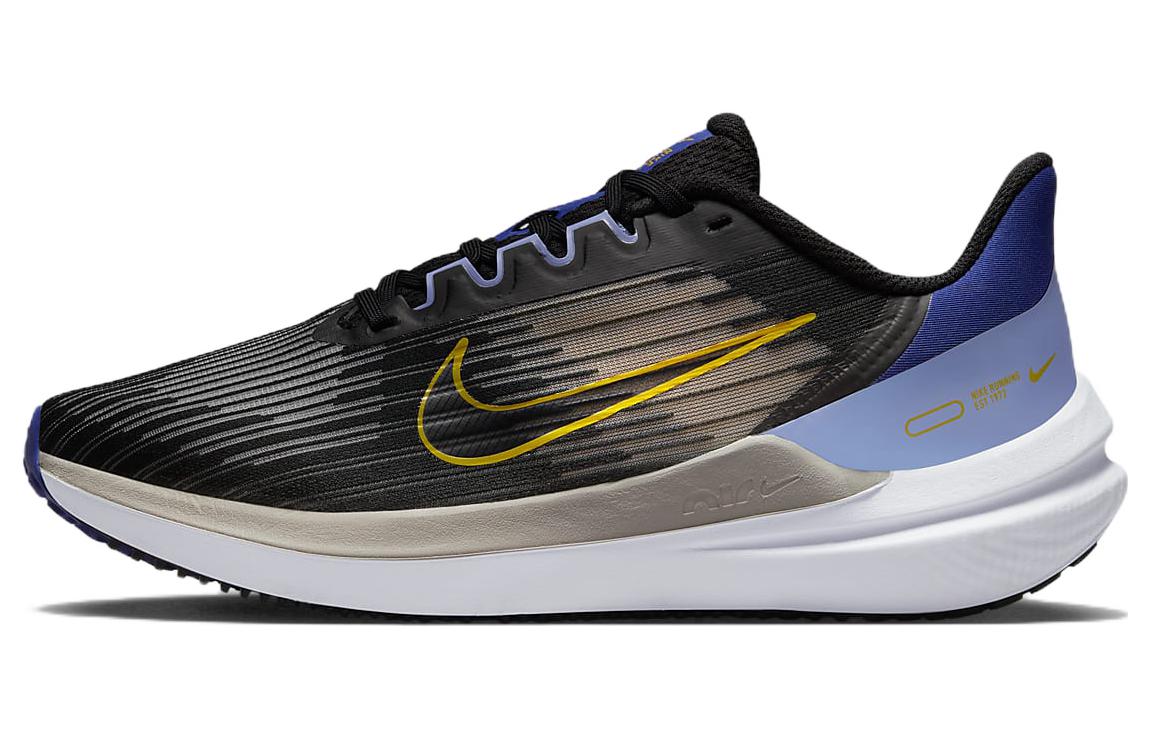 (Women) Nike Air Winflo 9 'Black Lapis Yellow' DD8686-003