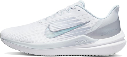 (Women) Nike Air Winflo 9 'White Metallic Silver' DD8686-100 (Women) Nike Air Winflo 9 'White Metallic Silver' DD8686-100