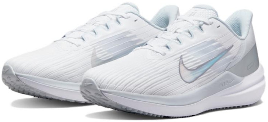 (Women) Nike Air Winflo 9 'White Metallic Silver' DD8686-100 Lookbook (Women) Nike Air Winflo 9 'White Metallic Silver' DD8686-100
