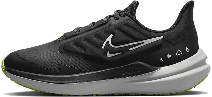 (W) Nike Air Winflo 9 Shield 'Hitam Putih Volt' DM1104-001 Buy (W) Nike Air Winflo 9 Shield 'Hitam Putih Volt' DM1104-001