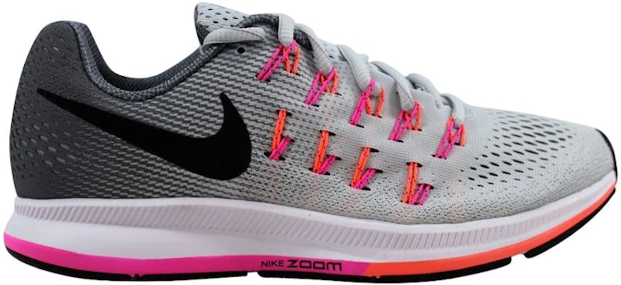 Women Nike Air Zoom Pegasus 33 Pure Platinum Black Cool Grey 831356 006