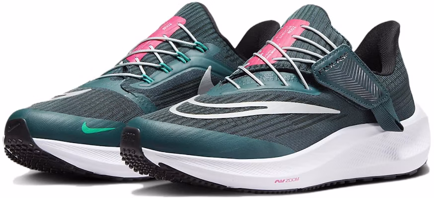 (W) Nike Air Zoom Pegasus 39 FlyEase 'Deep Jungle Metallic Silver' Lelaki/Wanita DJ7383-301 Lookbook (W) Nike Air Zoom Pegasus 39 FlyEase 'Deep Jungle Metallic Silver' Lelaki/Wanita DJ7383-301