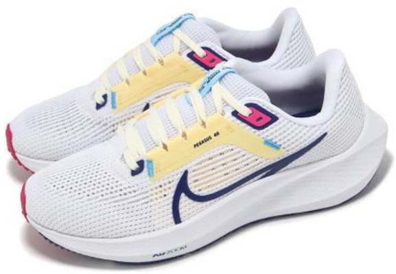 (Women) Nike Air Zoom Pegasus 40 'White Deep Royal Pink' DV3854-105 Shop (Women) Nike Air Zoom Pegasus 40 'White Deep Royal Pink' DV3854-105