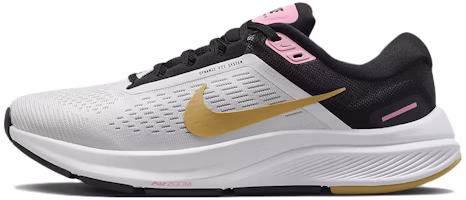 (Women) Nike Air Zoom Structure 24 'White Black Wheat Gold' DA8570-106 (Women) Nike Air Zoom Structure 24 'White Black Wheat Gold' DA8570-106