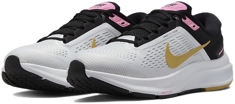 (Women) Nike Air Zoom Structure 24 'White Black Wheat Gold' DA8570-106 Lookbook (Women) Nike Air Zoom Structure 24 'White Black Wheat Gold' DA8570-106