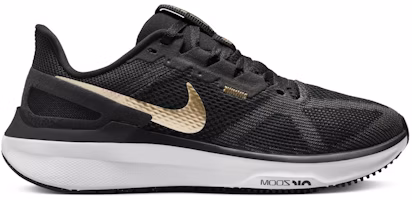 (Women) Nike Air Zoom Structure 25 'Black Metallic Gold' DJ7884-003 (Women) Nike Air Zoom Structure 25 'Black Metallic Gold' DJ7884-003