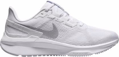 (Women) Nike Air Zoom Structure 25 Wide 'White Metallic Silver' FN7996-100 (Women) Nike Air Zoom Structure 25 Wide 'White Metallic Silver' FN7996-100