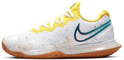 (Women) Nike Air Zoom Vapor Cage 4 HC 'White Opti Yellow Gum' CD0431-107 (Women) Nike Air Zoom Vapor Cage 4 HC 'White Opti Yellow Gum' CD0431-107