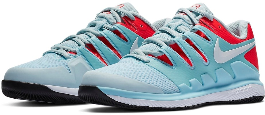 (W) Nike Air Zoom Vapor X HC 'Azul Claro y Rojo Brillante' AA8027-402 Lookbook (W) Nike Air Zoom Vapor X HC 'Azul Claro y Rojo Brillante' AA8027-402