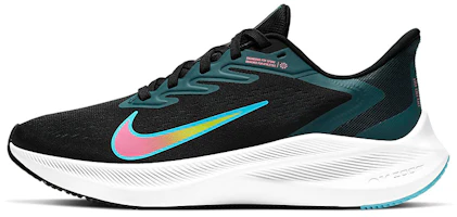 (Women) Nike Air Zoom Winflo 7 'Black Green' CJ0302-013 (Women) Nike Air Zoom Winflo 7 'Black Green' CJ0302-013
