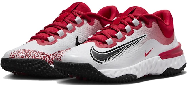 耐吉 Alpha Huarache 4 Elite Turf 舒適 減震耐磨 低幫 壘球鞋 女款 白紅色 Lookbook 耐吉 Alpha Huarache 4 Elite Turf 舒適 減震耐磨 低幫 壘球鞋 女款 白紅色