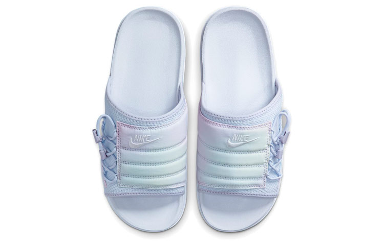 Lookbook Nike Asuna Slide Print 簡約休閒一字型拖鞋 女款 白