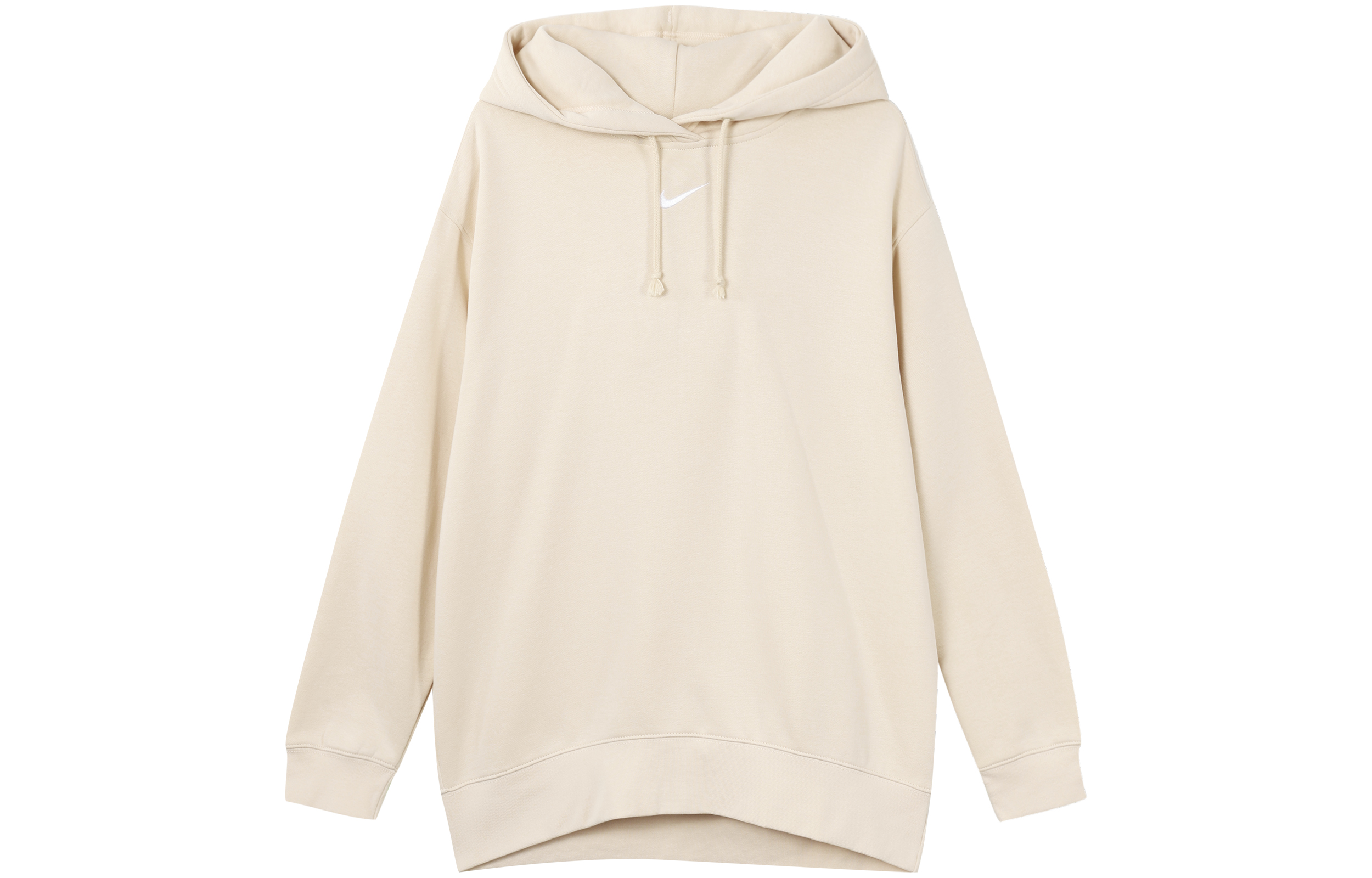 (Women) Nike Beige Pullover Hoodie Fleece Thickened Casual Sweatshirt DJ7669-219 圖 2