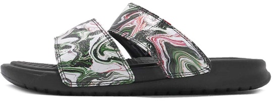 (Women) Nike Benassi Duo Ultra Slide 'Black Green Pink' 819717-003 (Women) Nike Benassi Duo Ultra Slide 'Black Green Pink' 819717-003