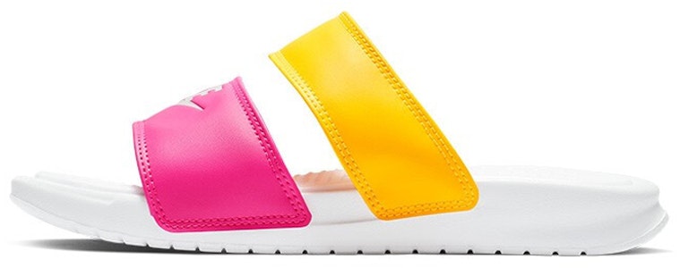 Nike Benassi Duo Ultra Slide 忍者拖平底 运動涼鞋 女款 白黃粉 Buy Nike Benassi Duo Ultra Slide 忍者拖平底 运動涼鞋 女款 白黃粉