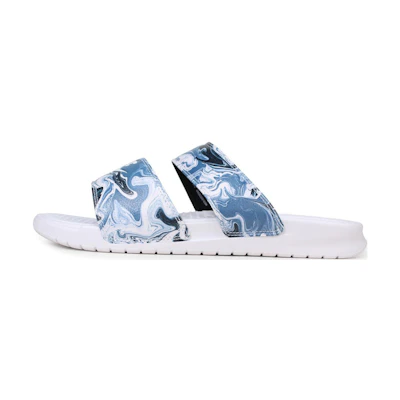 (W) Nike Benassi Duo Ultra Slide 'White Blue Black'