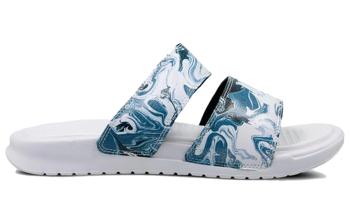 (Women) Nike Benassi Duo Ultra Slide 'White Blue Black'