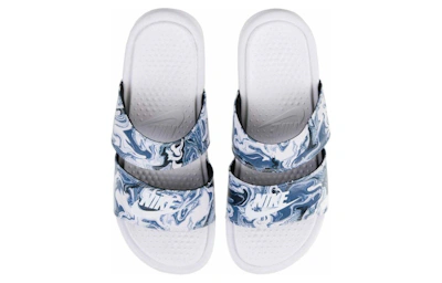(Women) Nike Benassi Duo Ultra Slide 'White Blue Black'