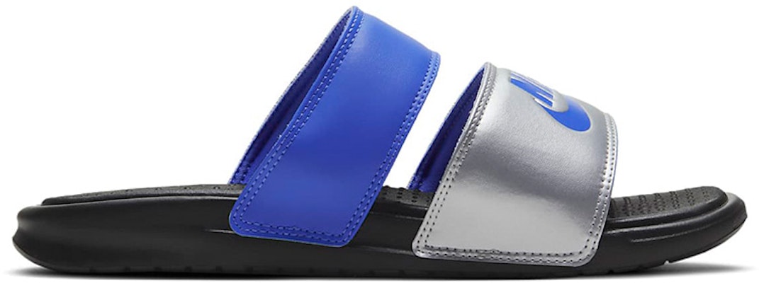 Nike Benassi Duo Ultra 銀藍黑 女款 忍者拖鞋 Order Nike Benassi Duo Ultra 銀藍黑 女款 忍者拖鞋