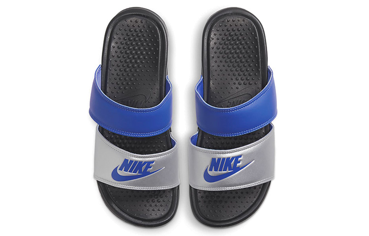 Lookbook Nike Benassi Duo Ultra 銀藍黑 女款 忍者拖鞋