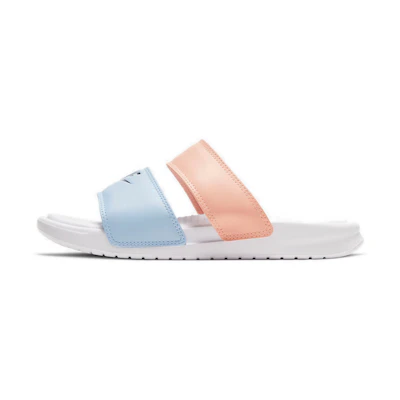 (W) Nike Benassi Duo Ultra Slide White/Blue/Pink