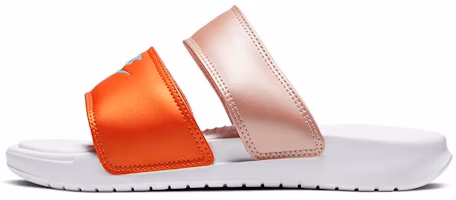 (Women) Nike Benassi Duo Ultra Slide White/Orange/Pink 819717-107 (Women) Nike Benassi Duo Ultra Slide White/Orange/Pink 819717-107