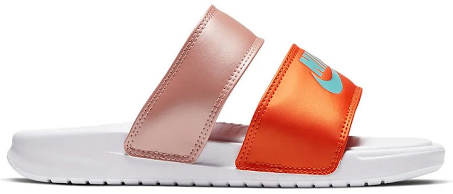Nike Benassi Duo Ultra 拖鞋 女式 白橘粉 Order Nike Benassi Duo Ultra 拖鞋 女式 白橘粉