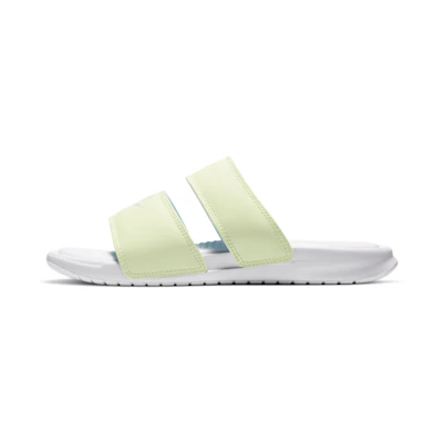 (W) Nike Benassi Duo Ultra Slide White/Yellow