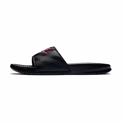 (W) Nike Benassi JDI 'Black Vivid Pink'