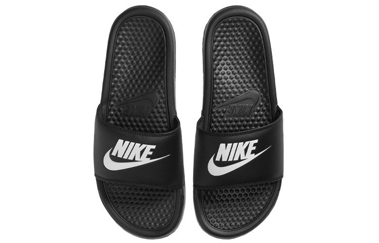 (W) Nike Benassi JDI Black White Slippers 圖 3